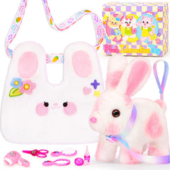 NINAOR Easter Bunny toy in hopping action to spark imaginative play
