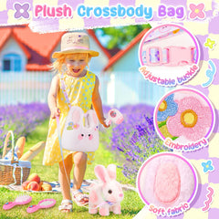 NINAOR Easter Bunny plush material is soft and safe to hug