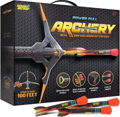 Ninja Blast bow and arrow set with foam-tipped arrows for safe outdoor play.