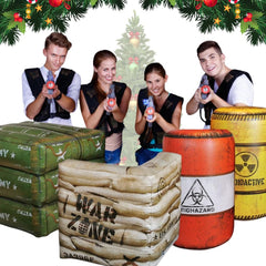 NINOSTAR sturdy base with water pouches keeps inflatables upright.
