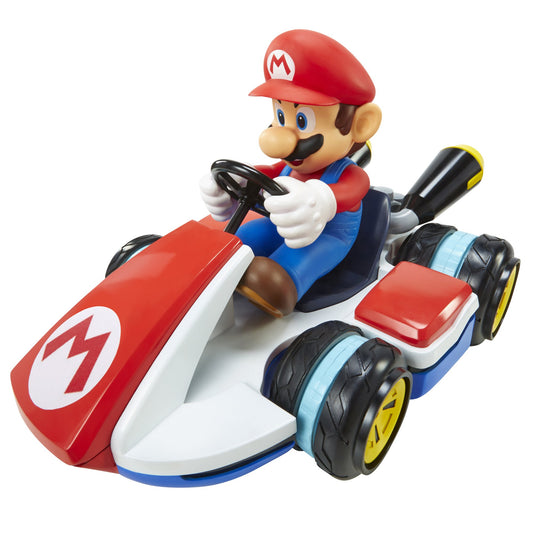 Nintendo World RC Racer with Mario in the driver's seat for authentic kart action.