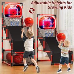 NIPLOOOW arcade basketball base storage keeps balls organized after play
