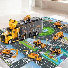 NIPLOOOW carrier truck with flip-top design enables easy insertion and removal of vehicles.
