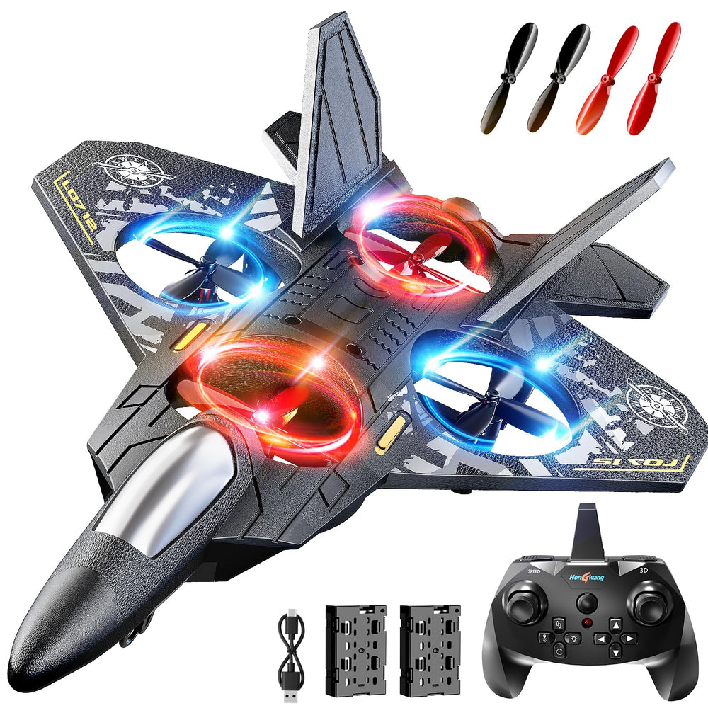 NIPLOOOW foam RC plane with lights for exciting day and night flights.