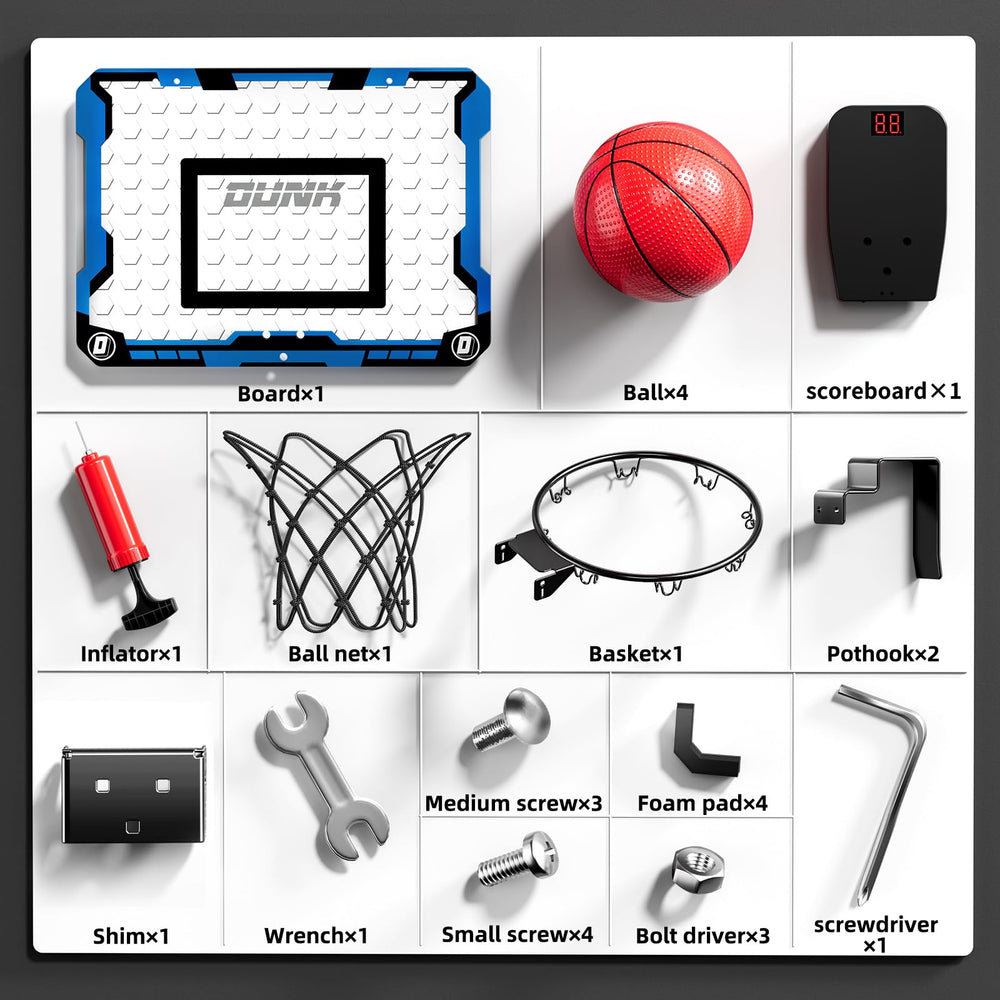 NIPLOOOW family-friendly setup brings indoor basketball fun to home.