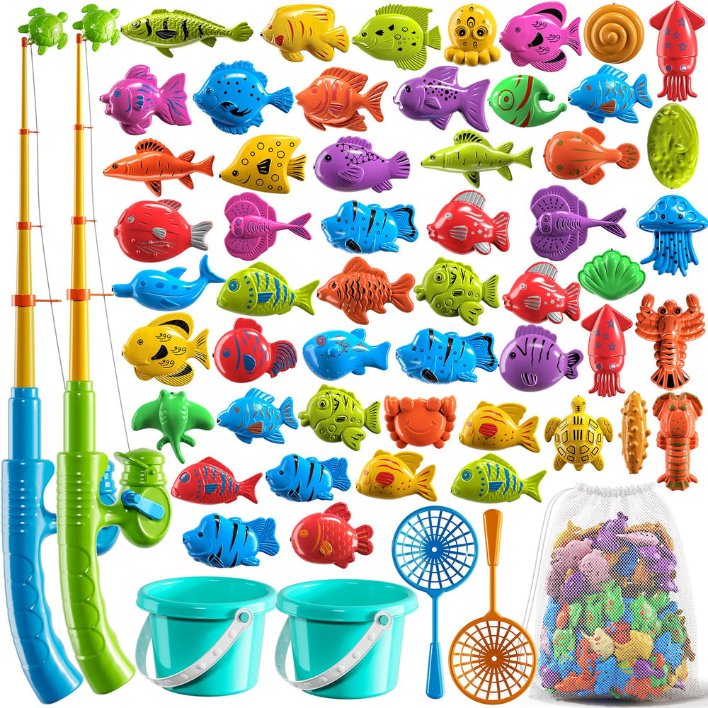 NIPLOOOW magnetic fishing rods extended for versatile, longer-reaching play sessions