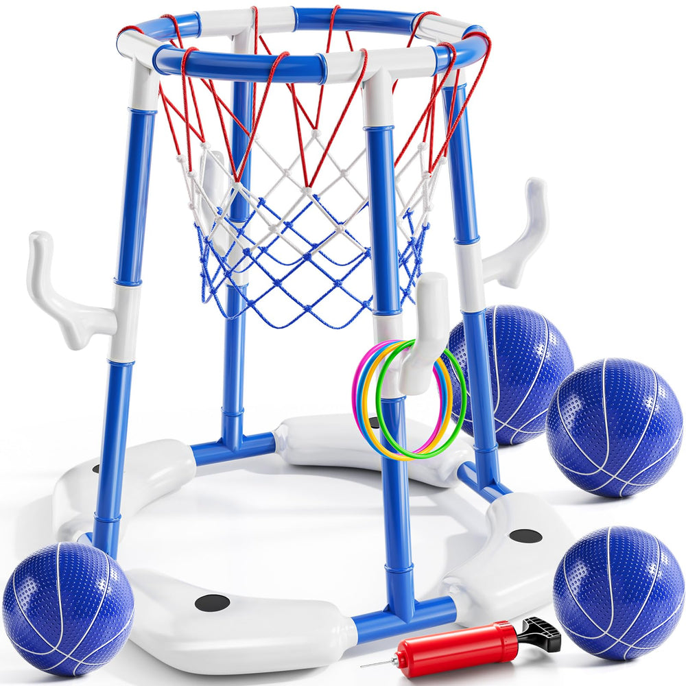 NIPLOOOW pool basketball hoop assembly for easy setup and backyard fun.