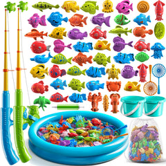 NIPLOOOW pool fishing toys game set ideal for group play in water