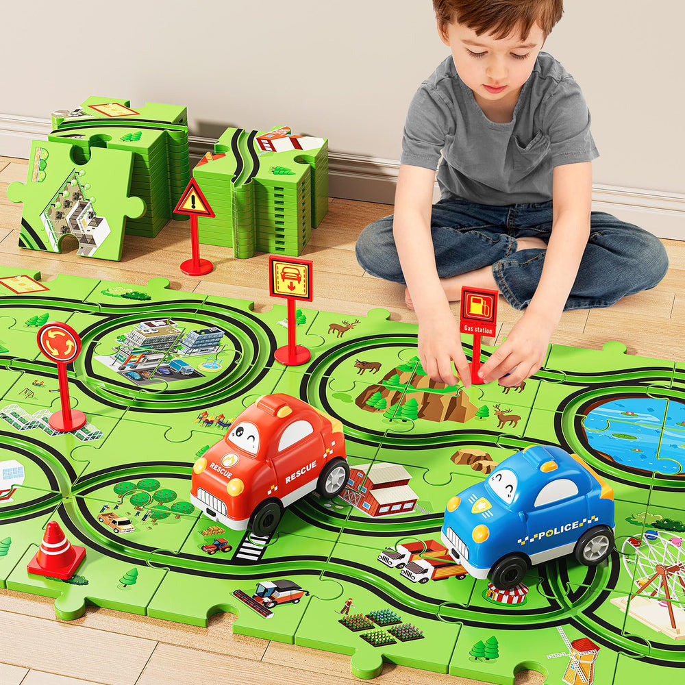 NIPLOOOW puzzle track on-track action encourages creative play and focus.