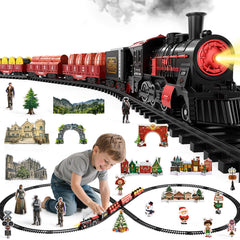 NIPLOOOW Train Set steam locomotive for immersive pretend play and curiosity.