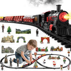 NIPLOOOW train set steam locomotive captivates toddlers with imaginative play.