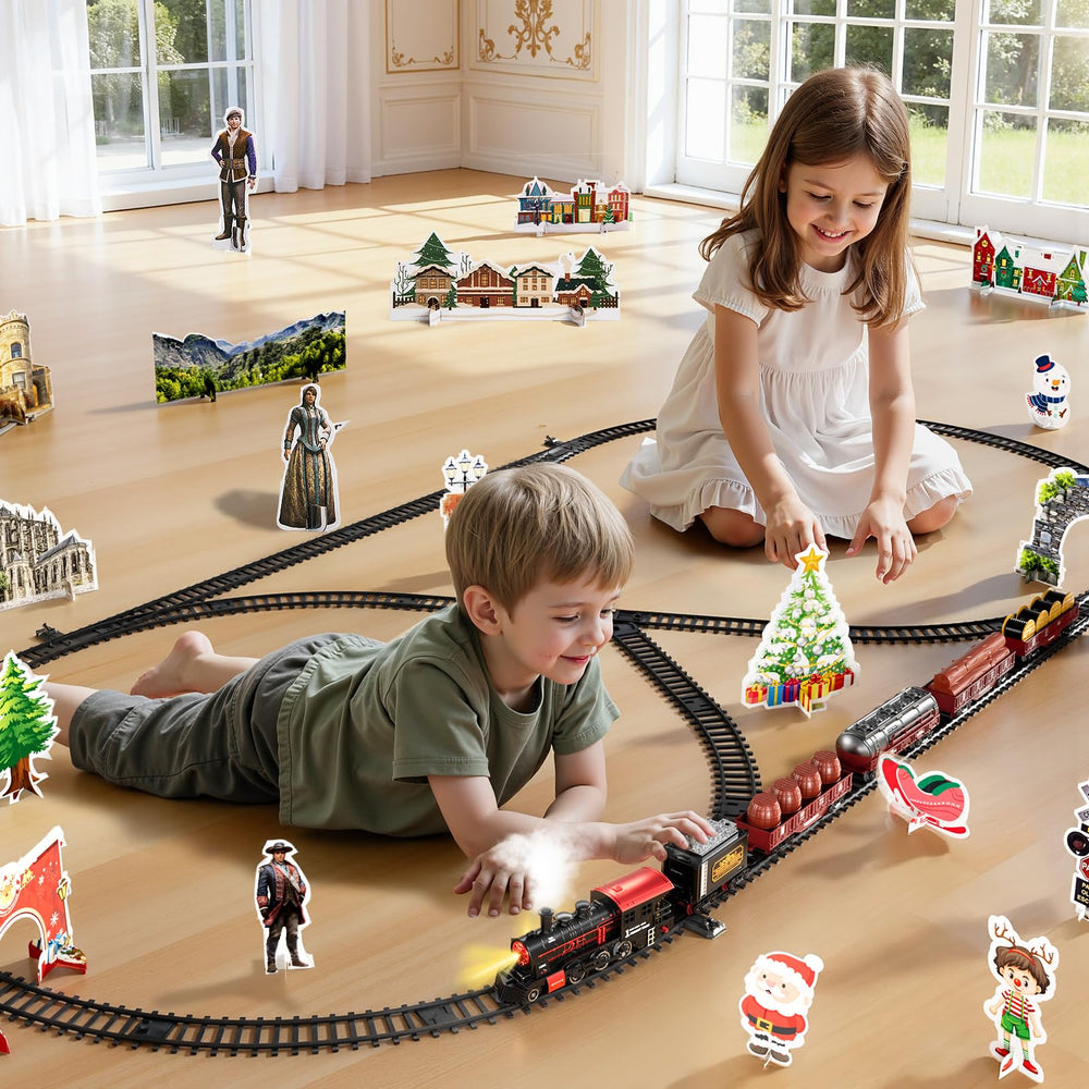 NIPLOOOW train set track layout demonstrates quick circular setups.