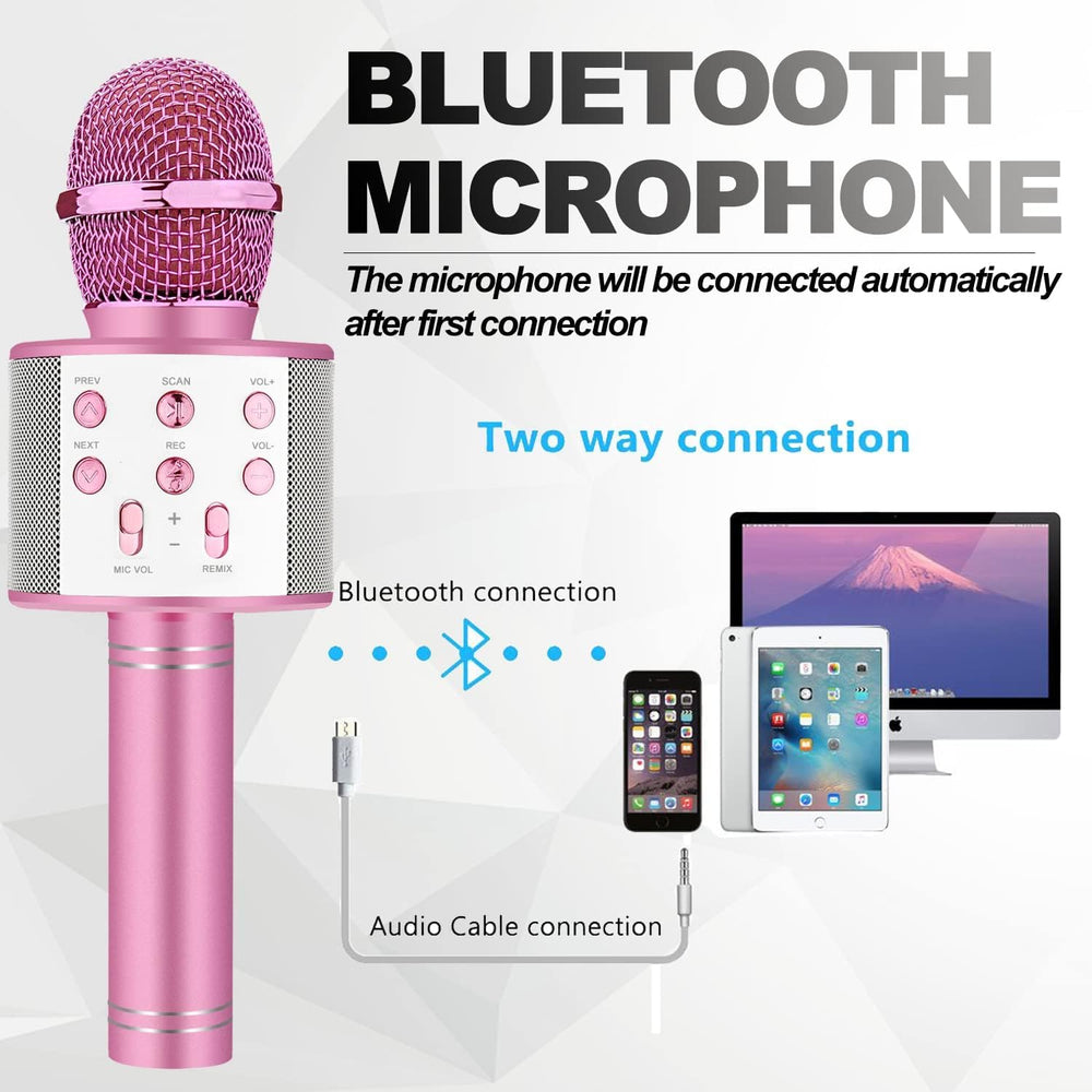 Niskite kids karaoke microphone recording a performance for later playback