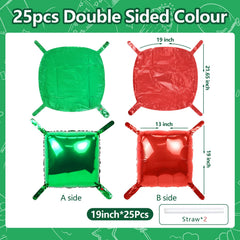 NISOCY double-sided square foil balloons used to create arches or walls with dynamic color.