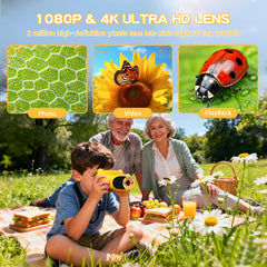 Nisumkey microscope with 8 LED lights for bright, clear images.