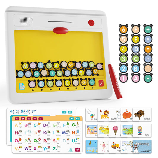 Nitigo electric learning toy with magnetic pen for screen-free math and reading play