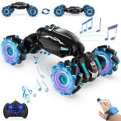 Nitigo Gesture RC Car front view with 360° rotation and vibrant lights.