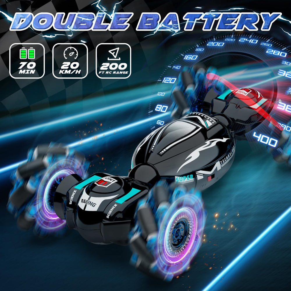 Nitigo Gesture RC Car rugged tires tackle sand and grass terrain.