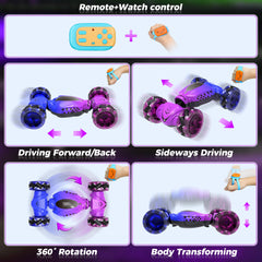 Nitigo RC car color-changing lights for day or night play.