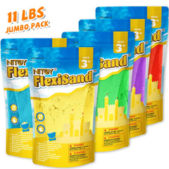 Individual color bags for organized, mess-conscious play with FlexiSand