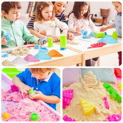 NiToy FlexiSand moist beach-like texture enhances tactile exploration.
