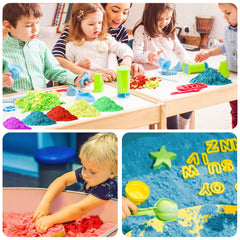 Kids squeeze and sculpt NiToy FlexiSand to boost fine motor skills