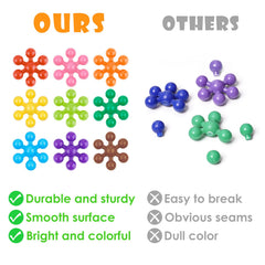 NiToy multi-color STEM toy promotes color recognition during building play.