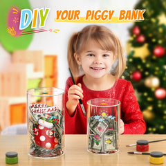 NIUBEE medium piggy bank fits desks and shelves nicely.