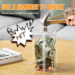 NIUBEE transparent acrylic view shows coins accumulating clearly.