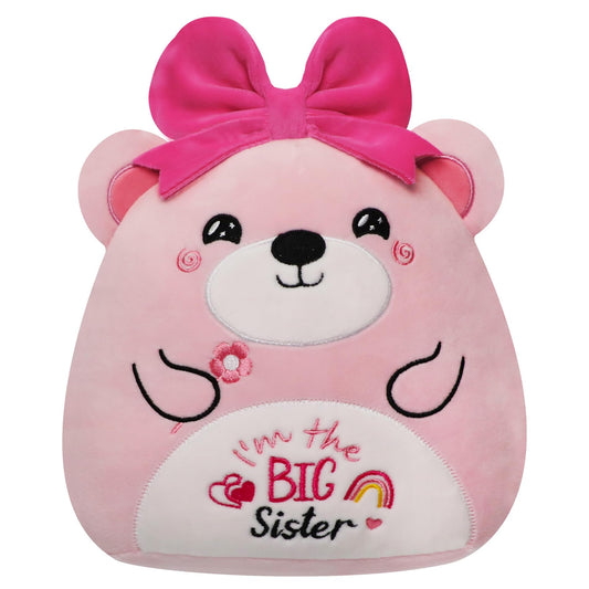 NIUBEHOHO big-sister bear pink embroidery, bonding keepsake for sisters
