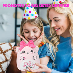 NIUBEHOHO plush cat with a happy face to delight big sisters
