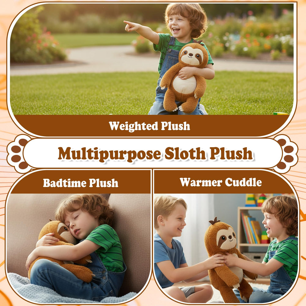 NIUBEHOHO gift-ready sloth plush packaging for birthdays or holidays