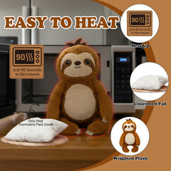 NIUBEHOHO sloth plush sized at 16 inches for desk and bed use