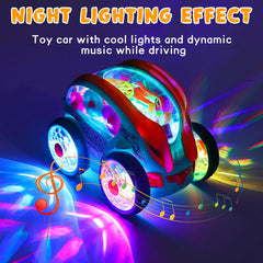Niulife light up sensory car toy bumps and goes with Bump and Go action.
