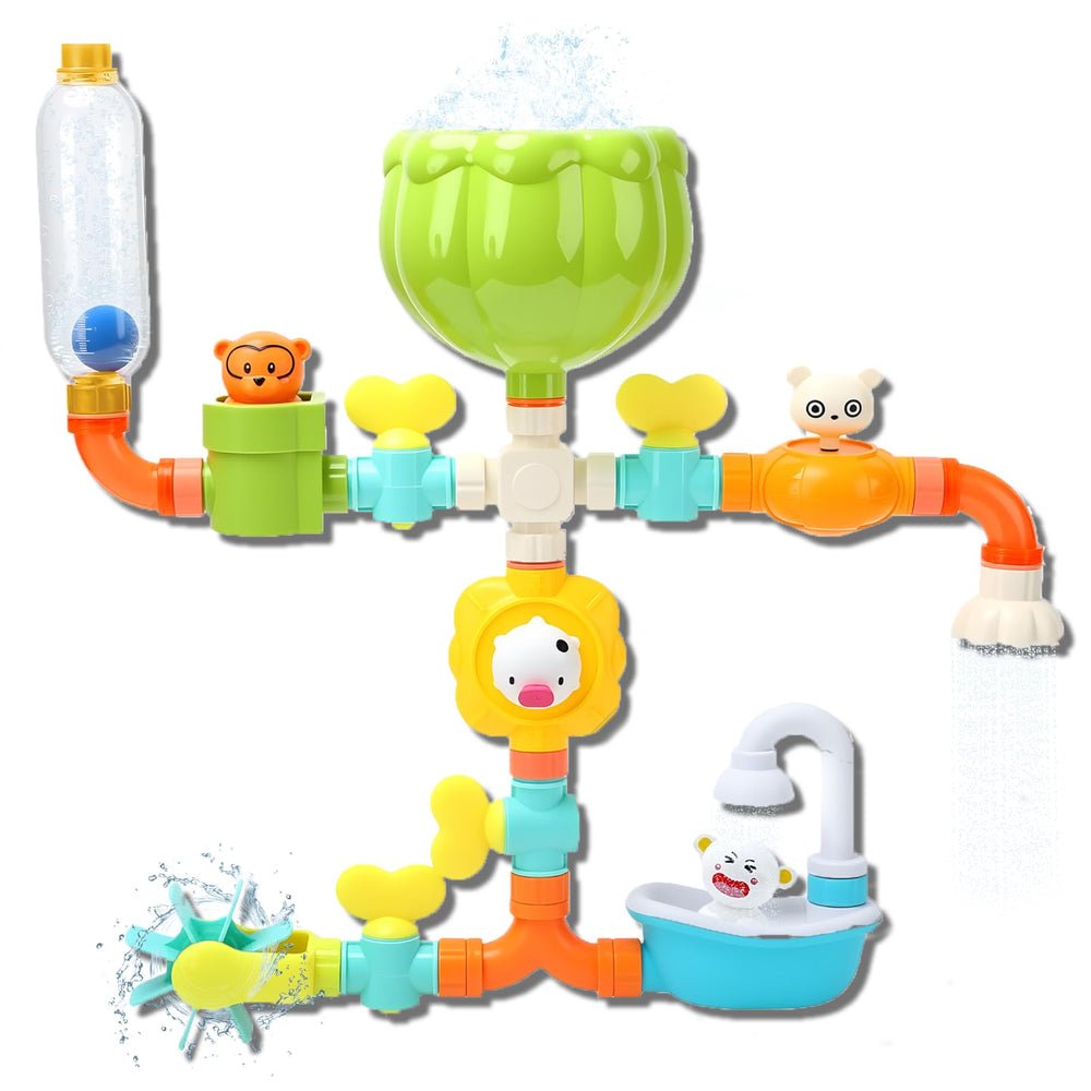 Niulife pipe assembly bath toy shows hands-on building for bath time creativity