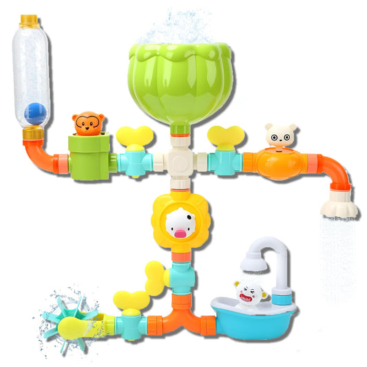 Niulife pipe assembly bath toy shows hands-on building for bath time creativity