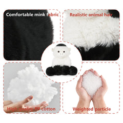 Niuniu Daddy 14inch weighted monkey interior beads detail illustrating durable construction