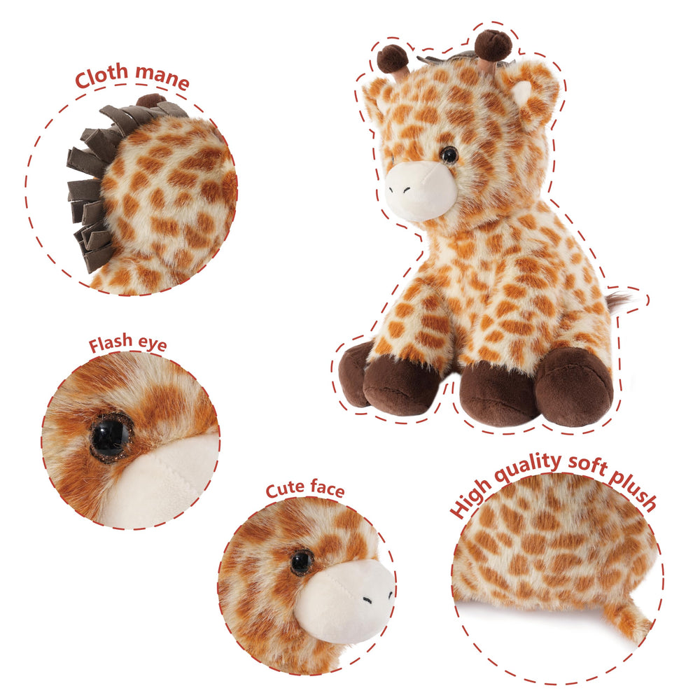 Niuniu Daddy 14-inch weighted giraffe bedroom decor adds warm charm to a room