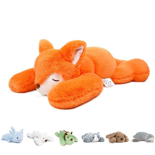 Niuniu Daddy 20-inch weighted fox plush offers comforting hug for bedtime