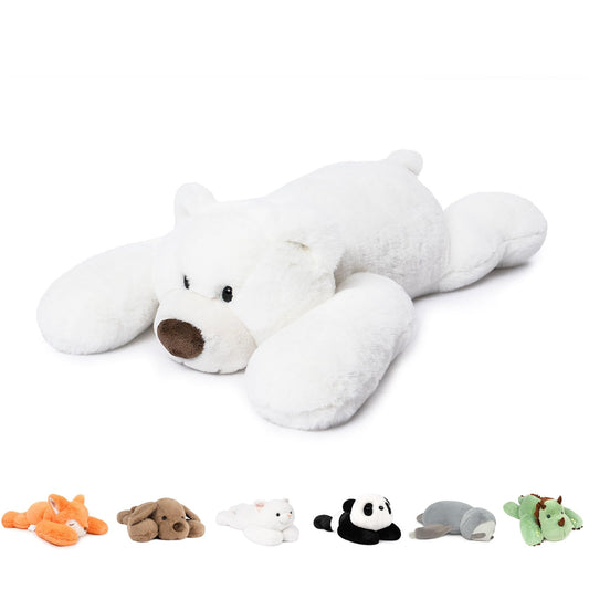 Niuniu Daddy 20-inch polar bear weighted stuffed animal offering calming hug appeal