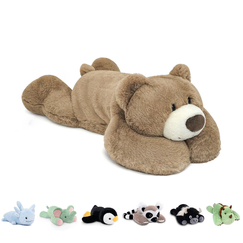Niuniu Daddy 24in weighted teddy bear front view for comforting hugs