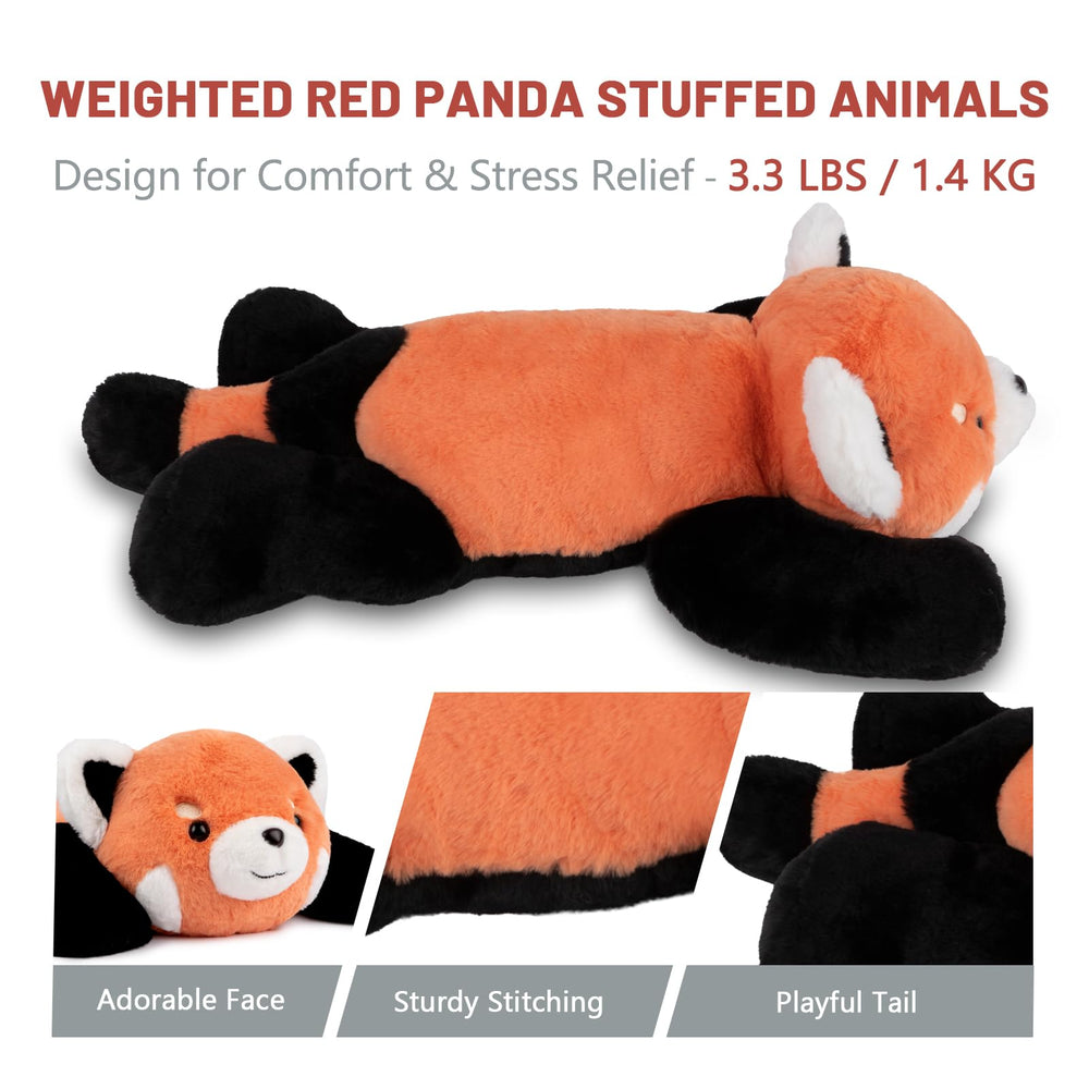 3.3 lb weighted body pillow feel from Niuniu Daddy red panda plush.