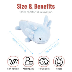 Niuniu Daddy blue axolotl weighted plush easy-care fabric for quick cleaning