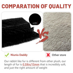 Warm interior decor using Niuniu Daddy weighted red panda plush.