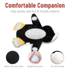 Niuniu Daddy Penguin weighted plush—great for car rides as comforting companion.