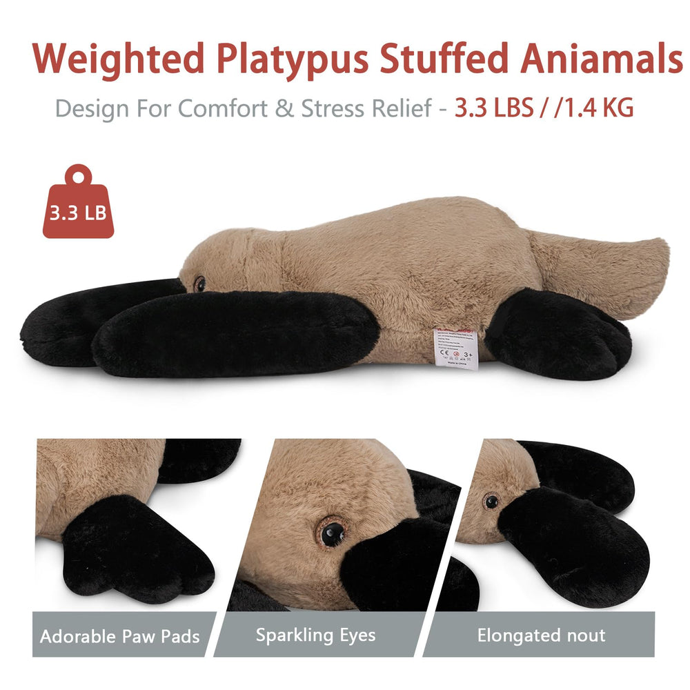Niuniu Daddy platypus features soft fur 0.59-inch long.