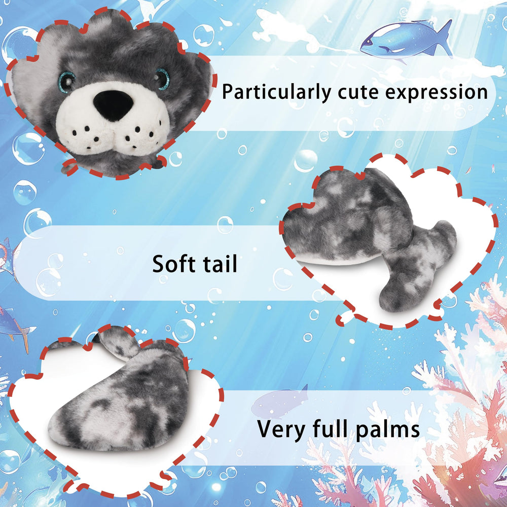 Niuniu Daddy seal plush child-friendly playtime image as a safe snuggle buddy