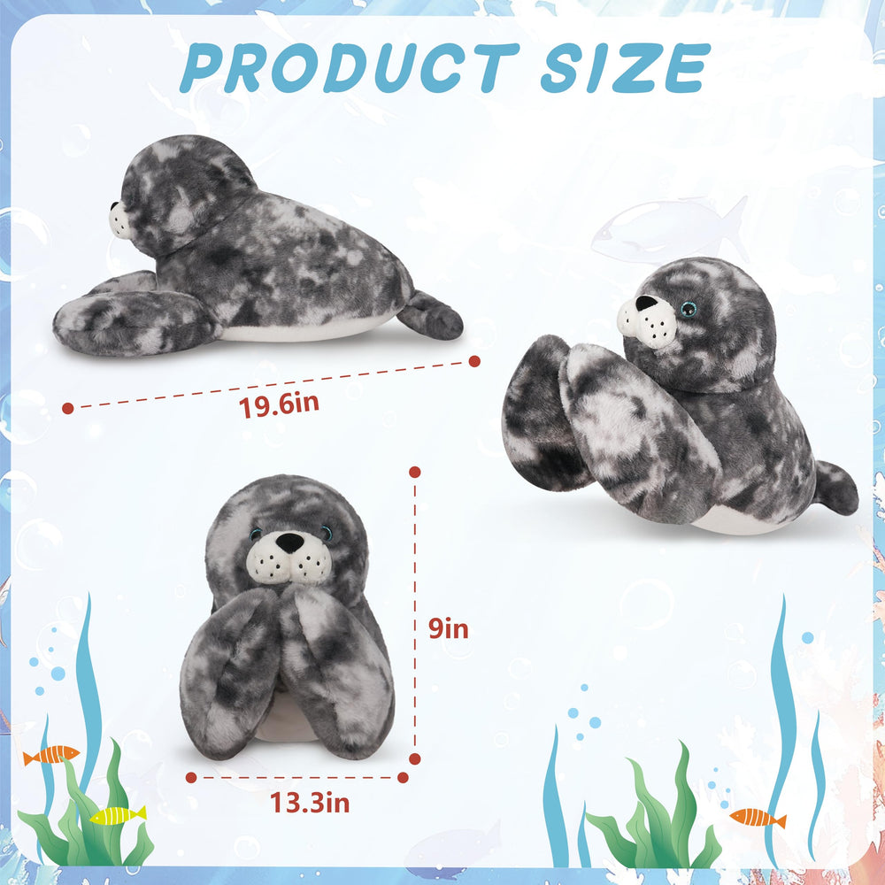Niuniu Daddy seal plush room decor shot adding cozy vibes to a space
