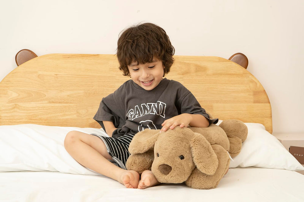 Niuniu Daddy weighted dog plush with 3.3 lb grounding.