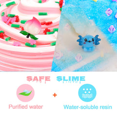 Niuruilsi Dual-colored slime with charms for creative shaping
